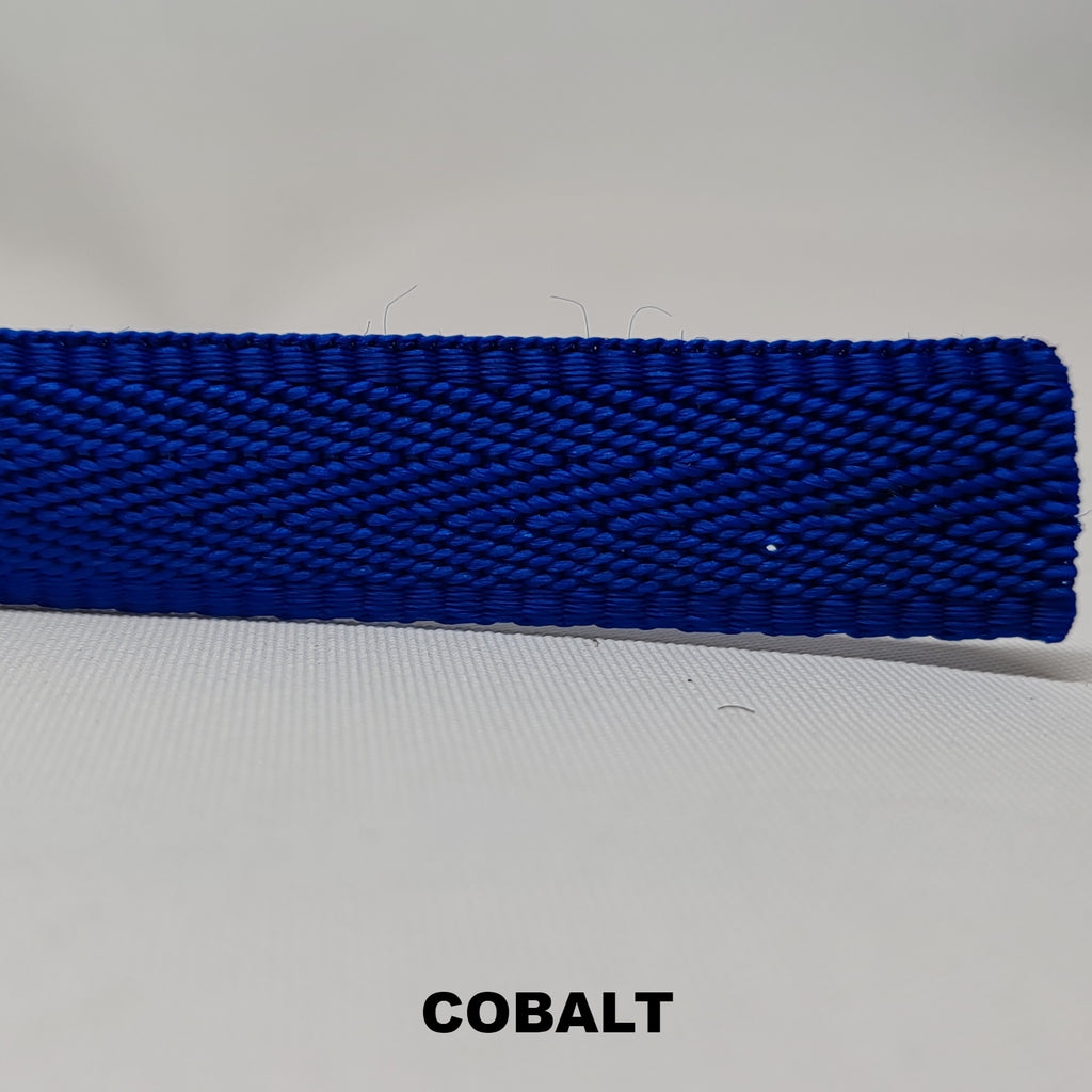Cobalt herringbone webbing