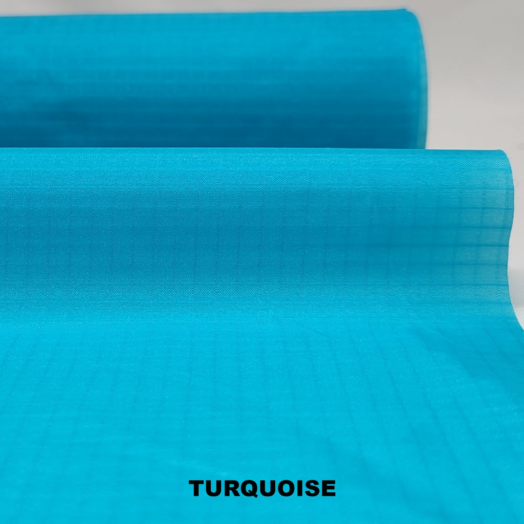 Turquoise waterproof ripstop nylon fabric limited clearance