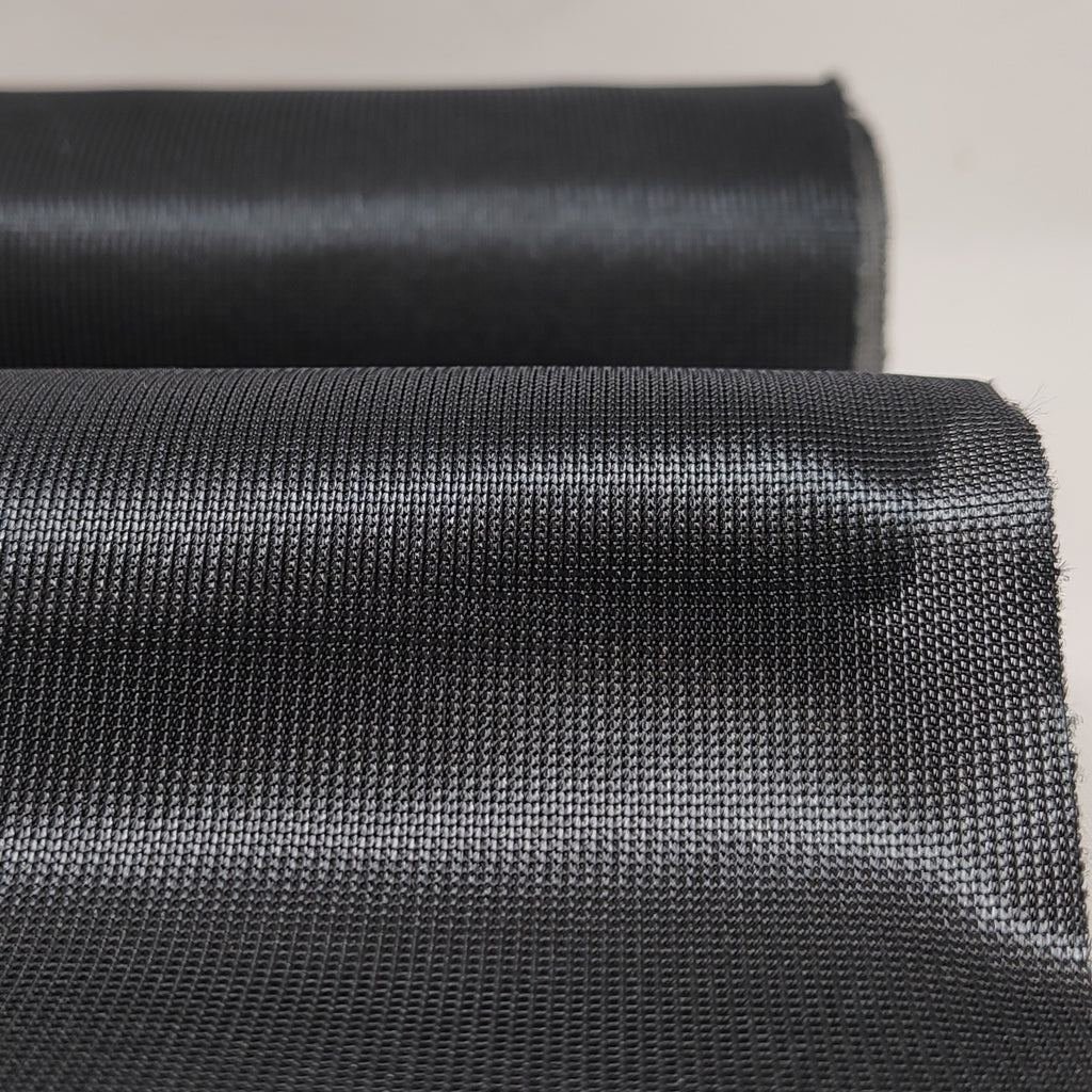 Black knitted flame retardant polyester