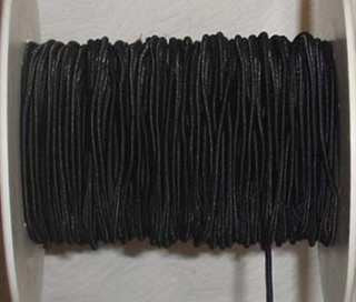 Black 2 millimetre elasticated shock cord, sold in 10 metre lengths