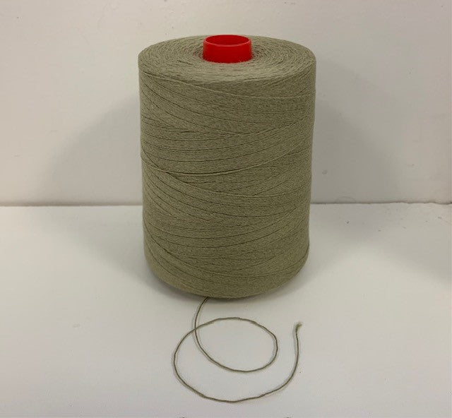 2000 metre spool of light olive green corespun polyester thread