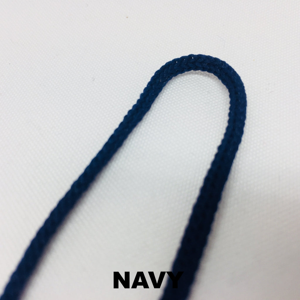 Navy 2.5 millimetre anorak cord for clothing drawstrings