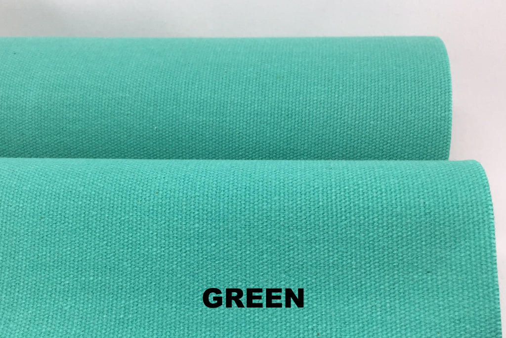 Green 15 ounce cotton duck canvas