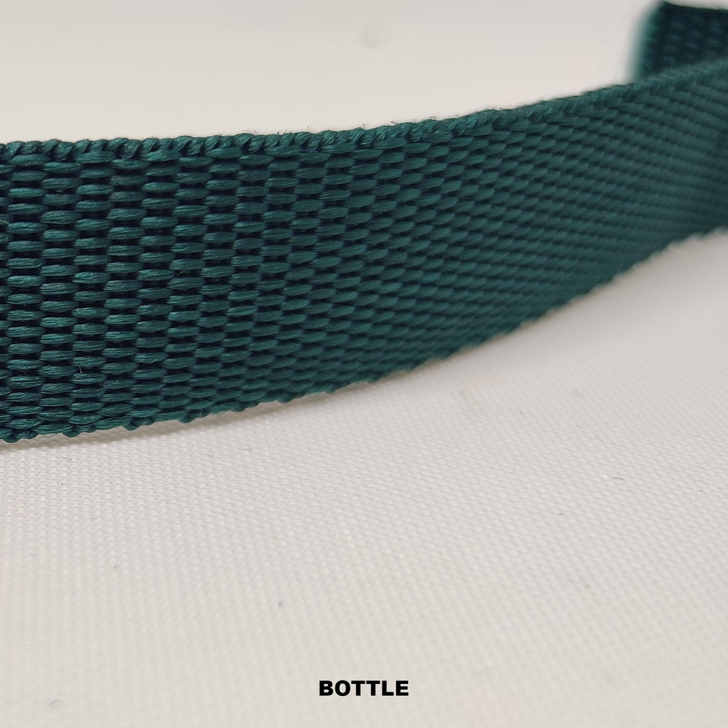 Bottle green polypropylene webbing