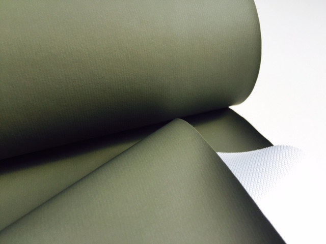 Olive green PVC coated polyester