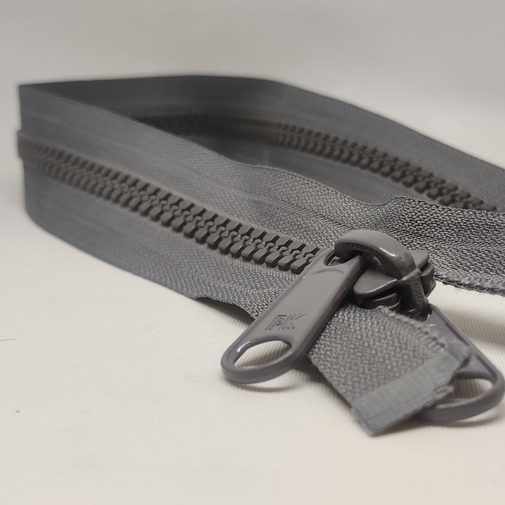 Grey open ended 152 centimetre chain zip