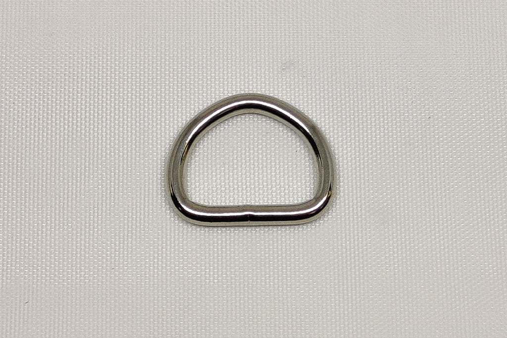 Nickel plated 20 millimetre welded steel D ring