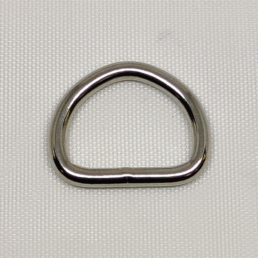 Nickel plated 20 millimetre welded steel D ring