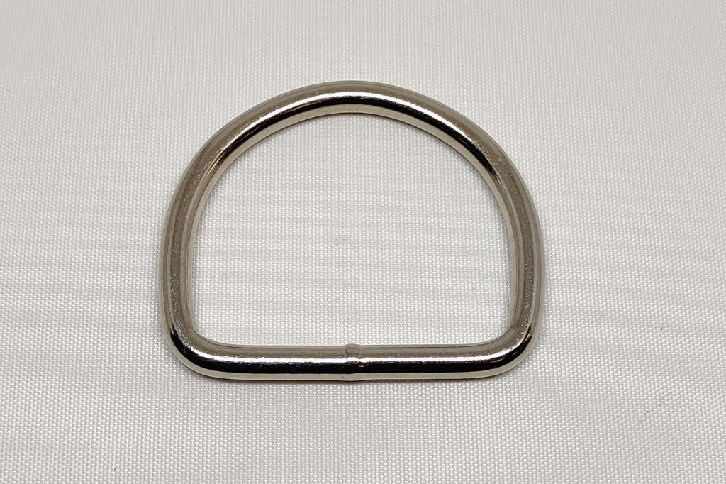 Nickel plated 40 millimetre welded steel D ring