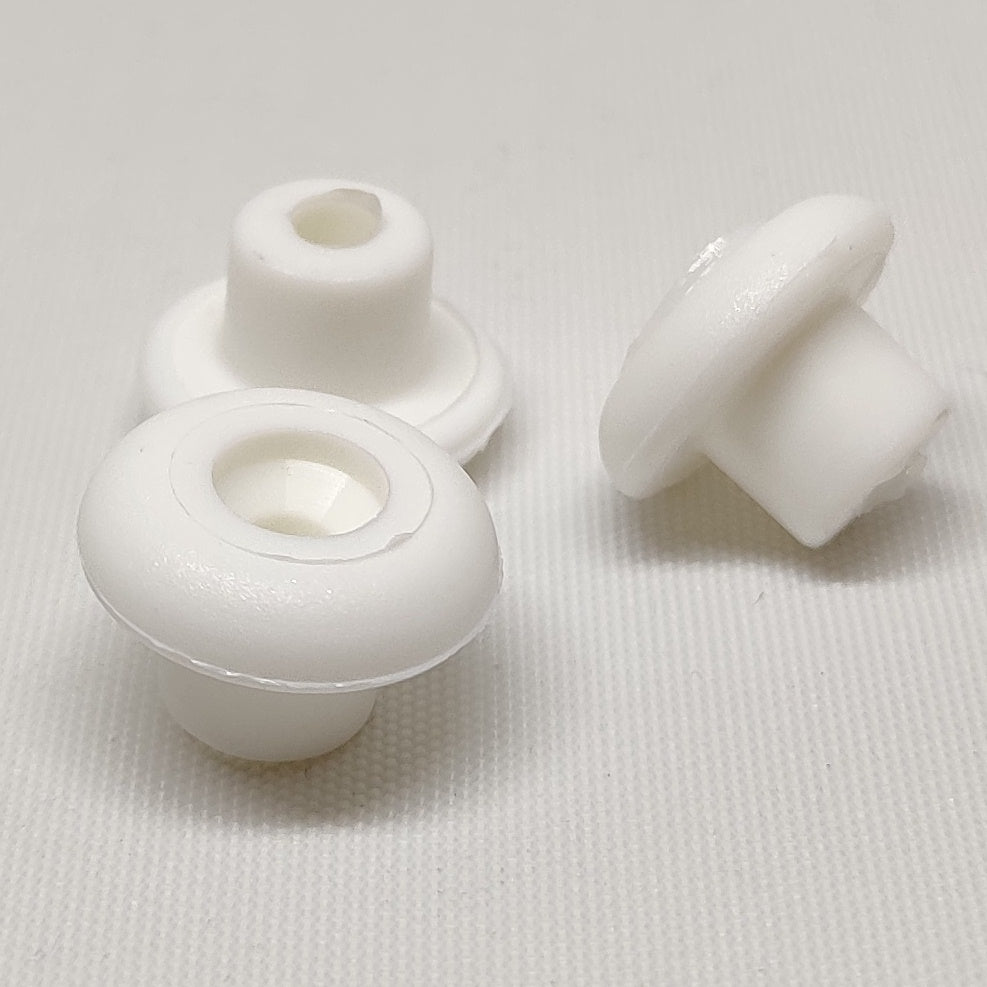 White plastic large head lacing buttons