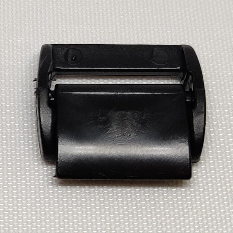 Black plastic 20 millimetre low profile strap buckle from ITW Nexus
