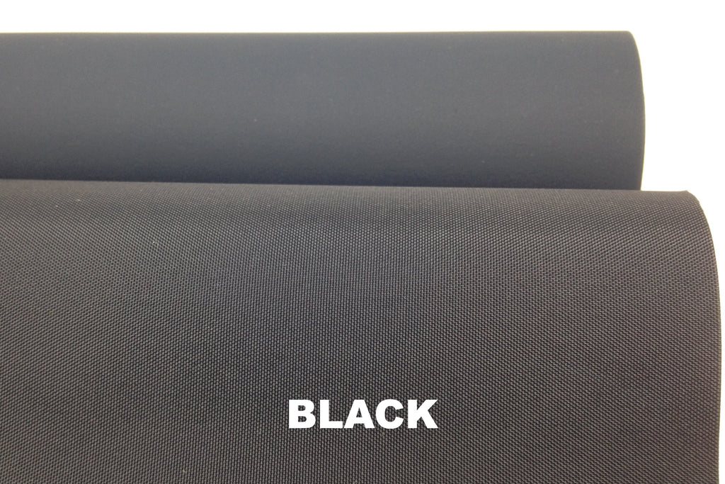 Black neoprene coated nylon