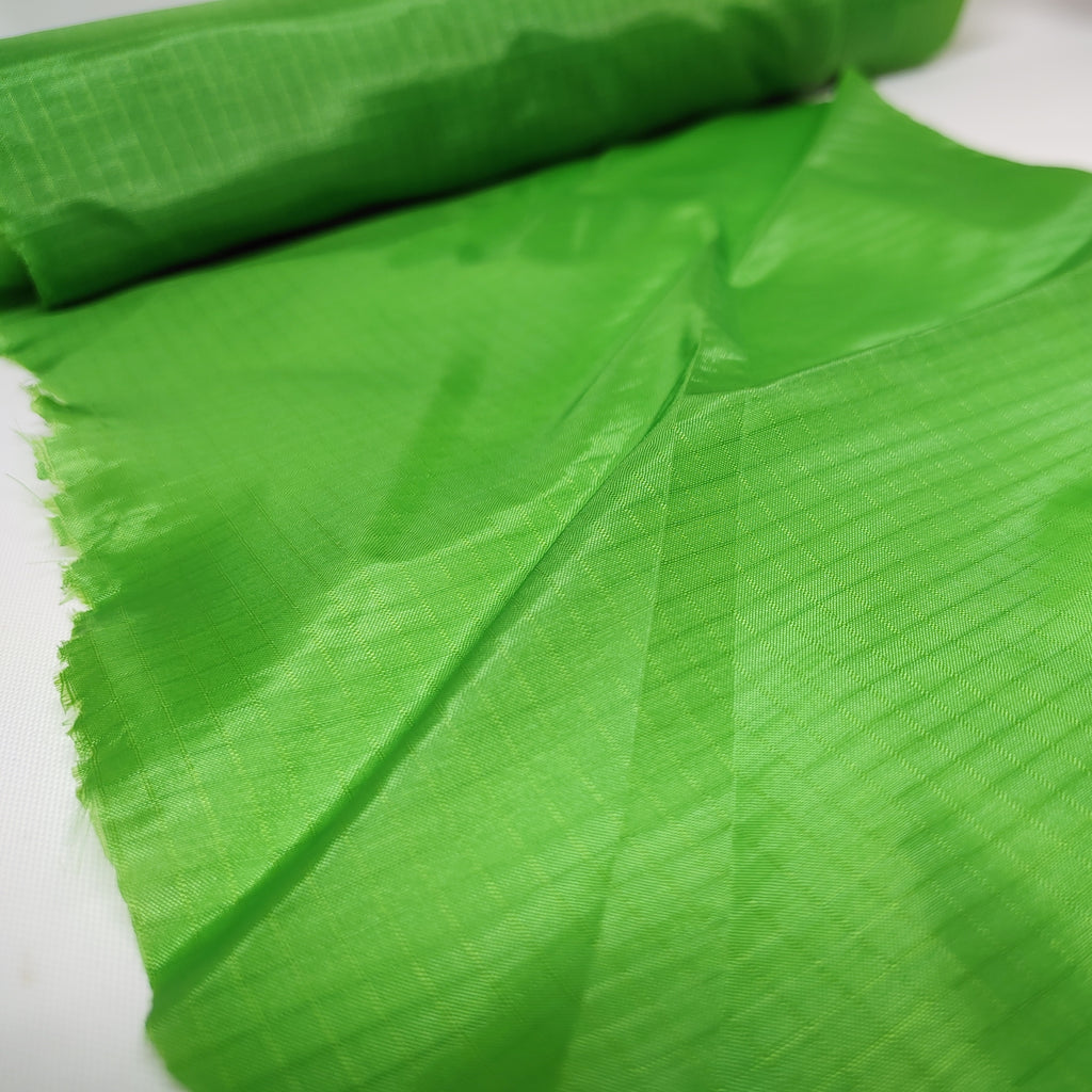 Grass green uncoated ripstop nylon