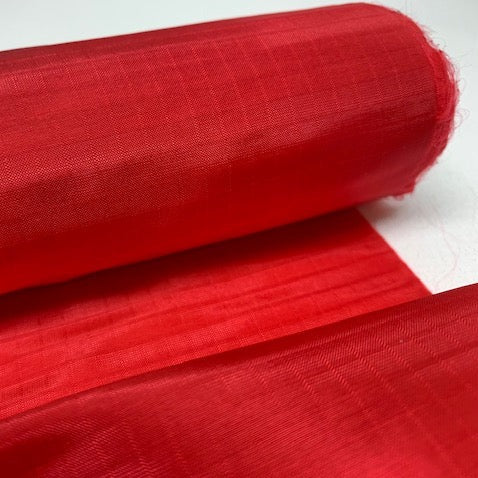 Red uncoated ripstop nylon