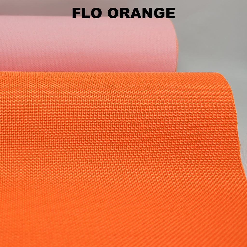 Fluorescent orange heavy duty texturised polyester