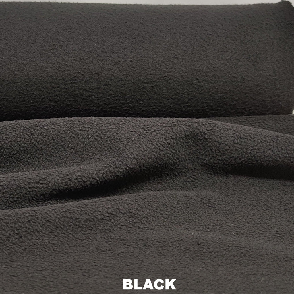 Black polyester microfleece
