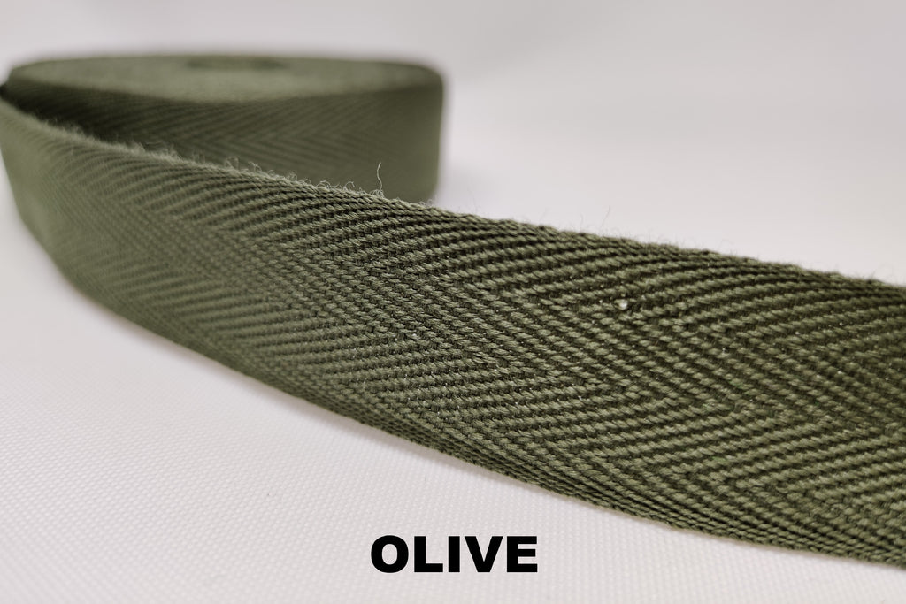 Olive green polyester binding tape