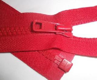 Red 6 millimetre open ended chain zip
