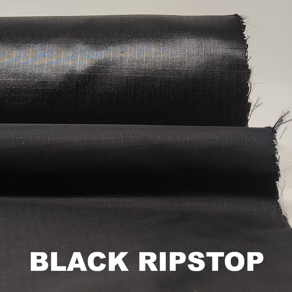Black ripstop lightweight nylon