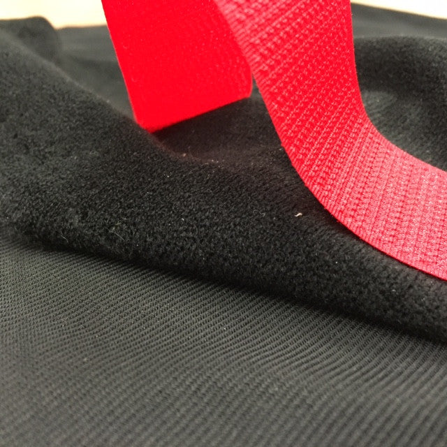 Black velcro receptive fabric