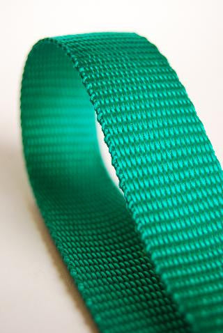 Green  25mm polypropylene webbing