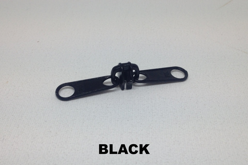 Black metal Z790 double slider for coil zip