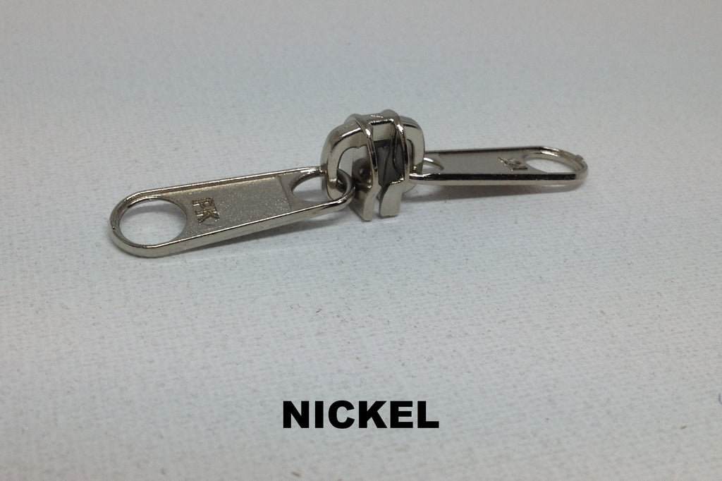 Nickel metal Z790 double slider for coil zip