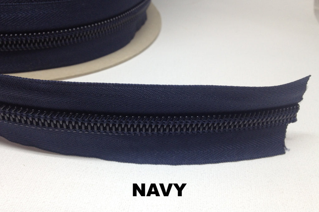 Navy blue Z990 continuous coil zip