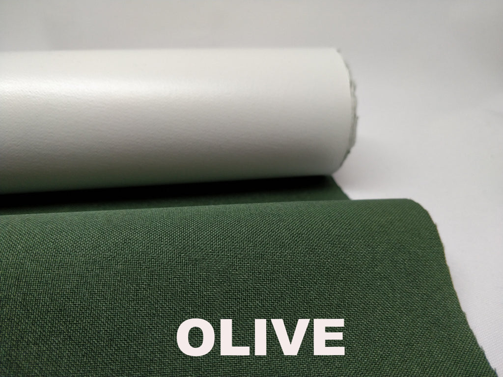 OLIVE GREEN WATERPROOF BREATHABLE PANAMA WEAVE FABRIC FROM PROFABRICS