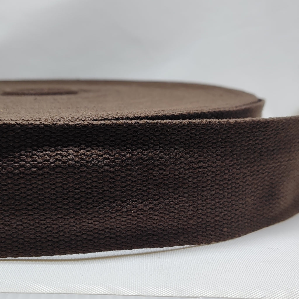 50 millimetre brown cotton webbing