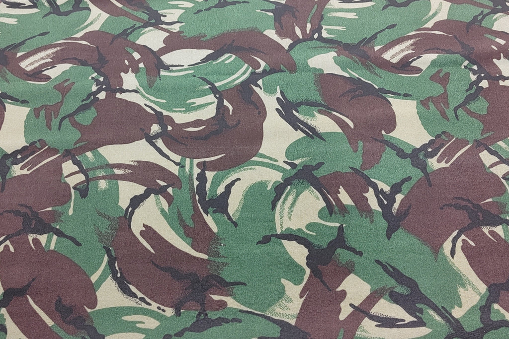 Grey tinted woodland camouflage heavy duty nylon, limited stock