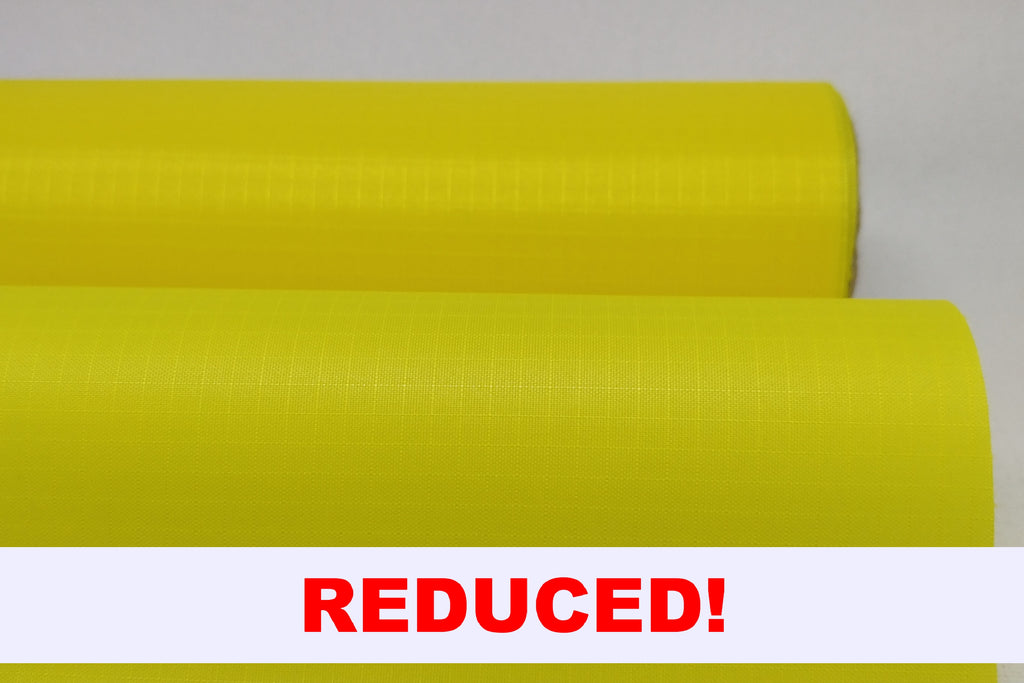 Yellow PU-coated waterproof ripstop nylon reduced price