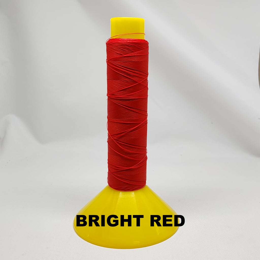 Bright red V69 bonded polyester thread