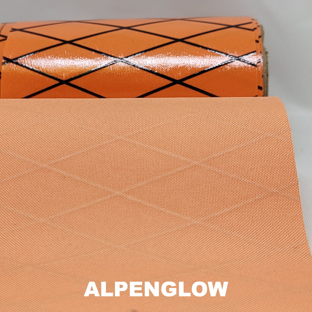 Alpenglow orange recycled pack fabric