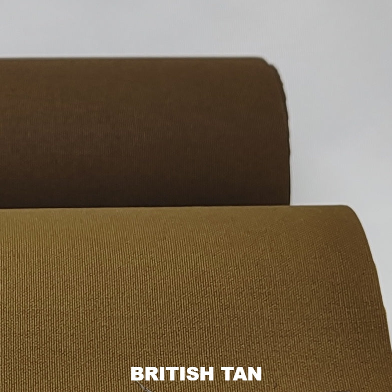 British tan staywax waxed cotton fabric