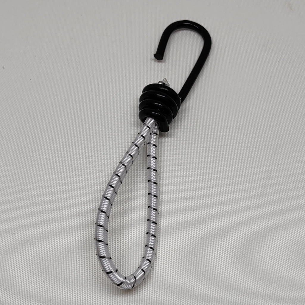 Black plastic coated metal hook tie