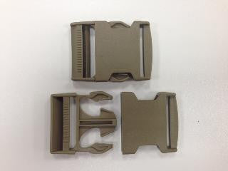 Tan plastic side release buckles