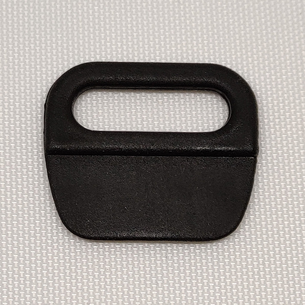 Black plastic 20 millimetre sew on loop