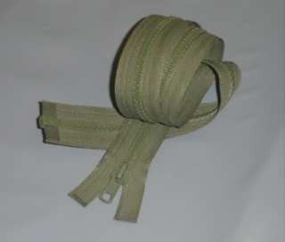 Olive green 6 millimetre open ended chain zip