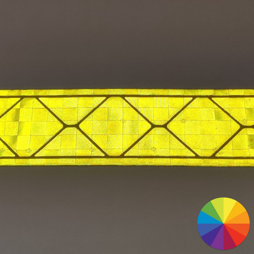 Fluorescent reflective tape available in multiple colours