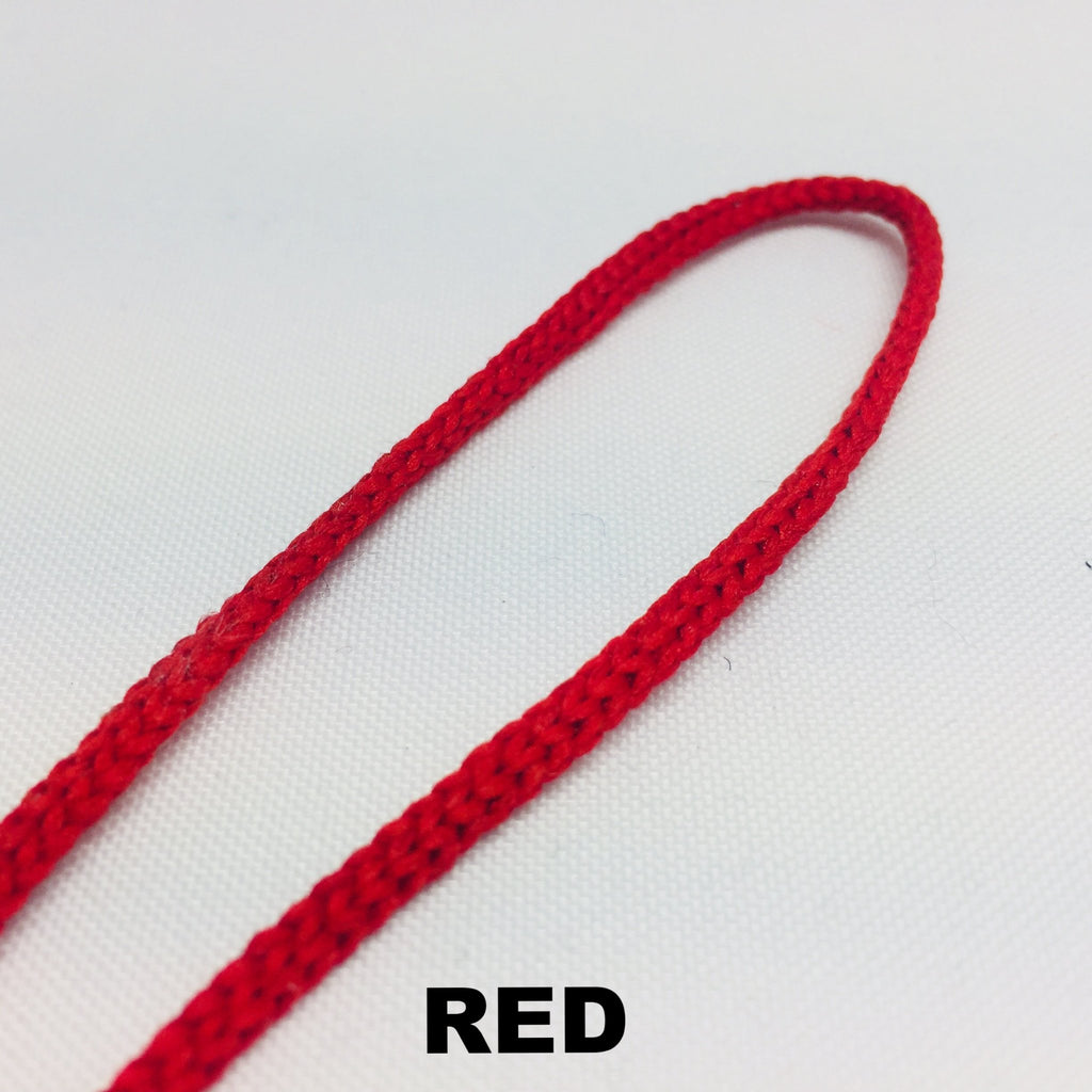 Red 2.5 millimetre anorak cord for clothing drawstrings
