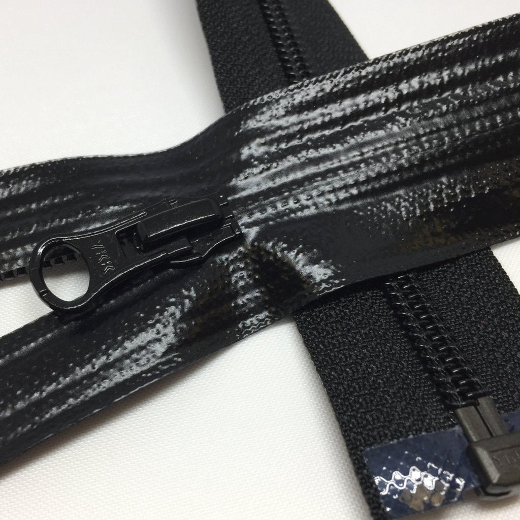 Black waterproof Aquaguard open end zipping