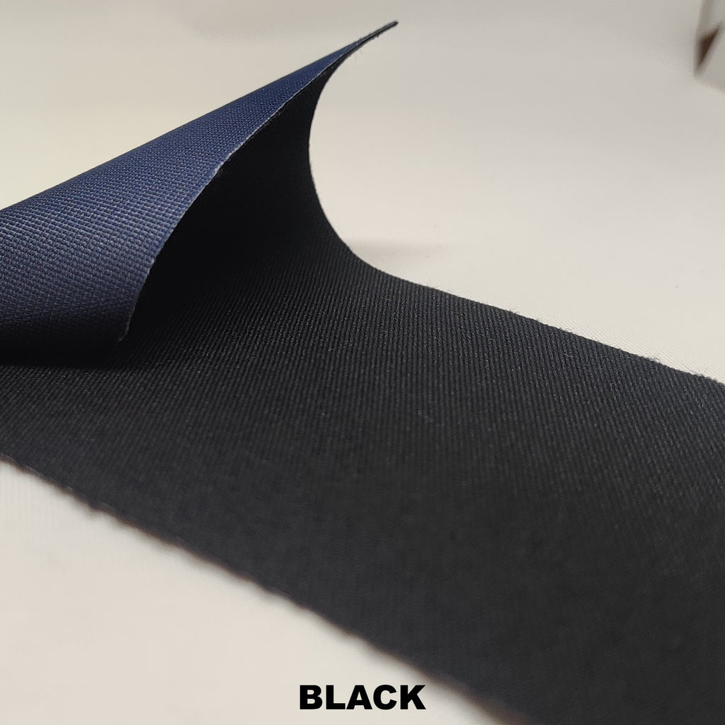 Black 3 Layer polyester with navy blue underside