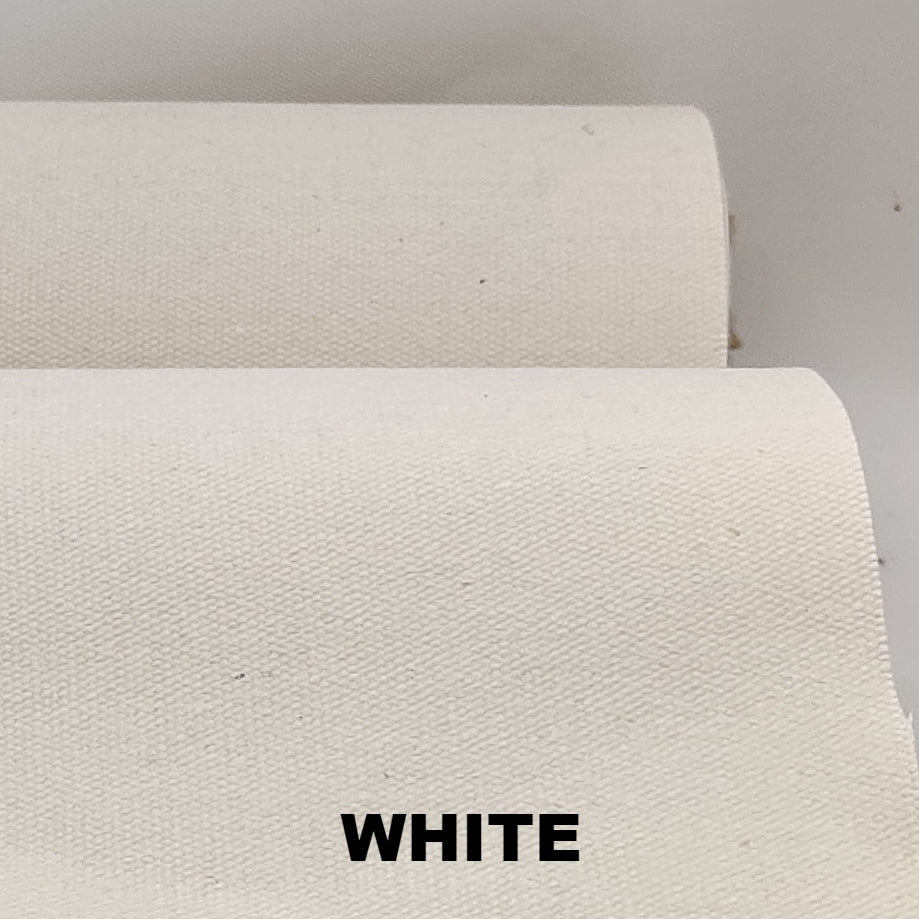 White 15 ounce cotton duck canvas