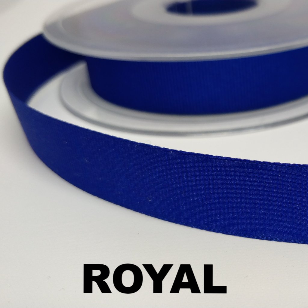 Royal blue 16 millimetre grosgrain ribbon tape