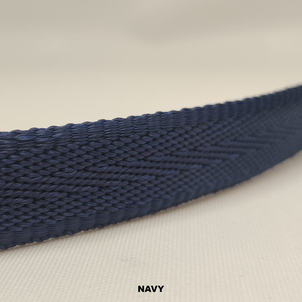 Navy blue herringbone webbing