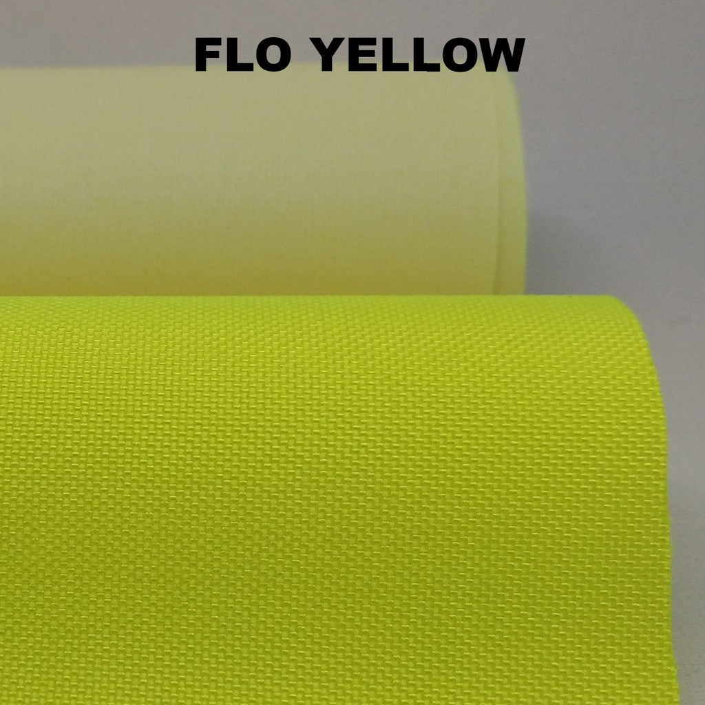 Fluorescent yellow heavy duty texturised polyester
