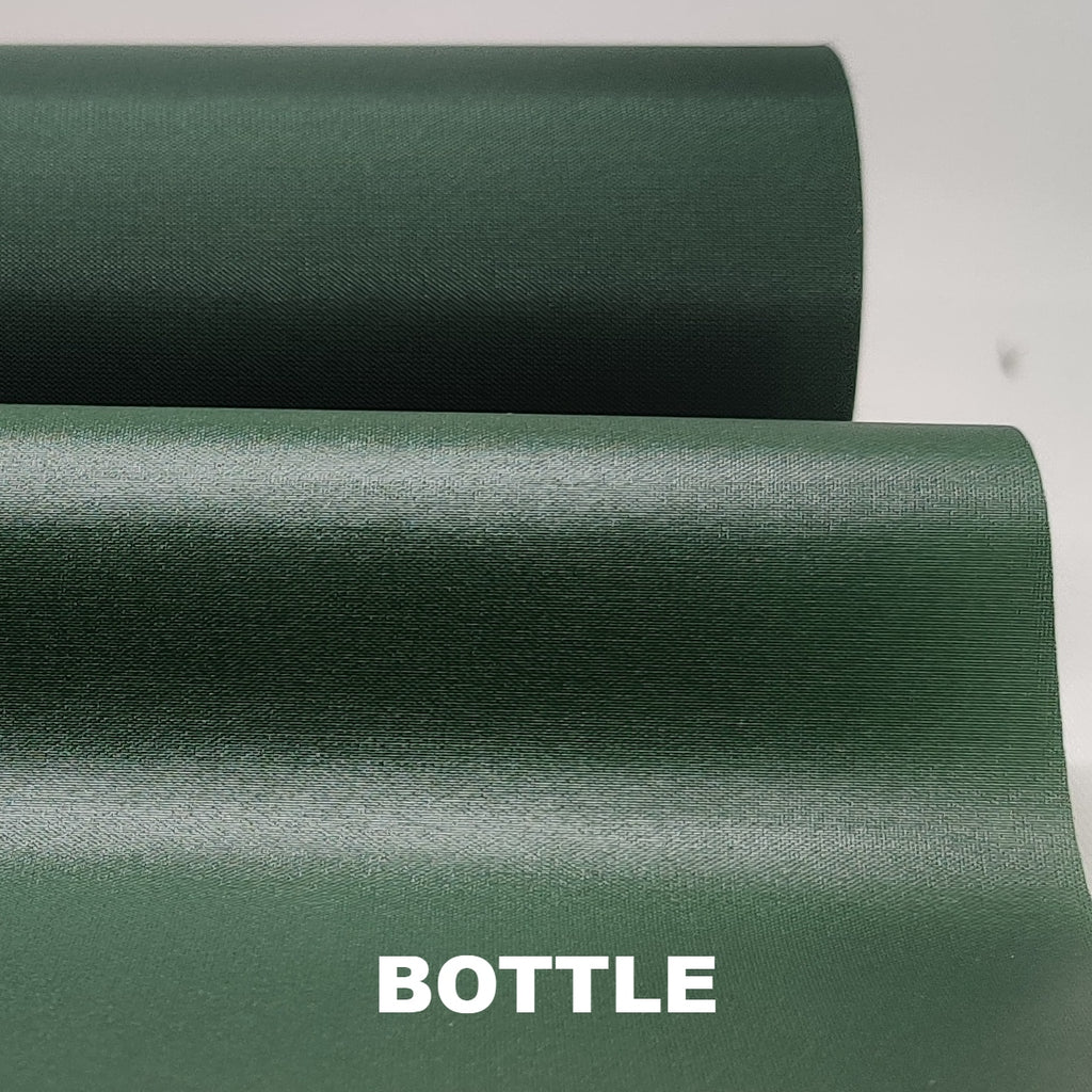 Bottle green lightweight nylon with PU coating