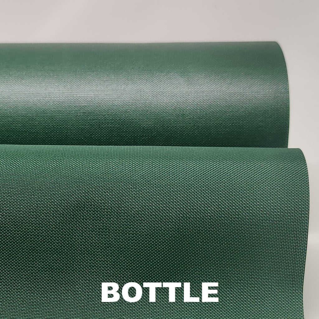 Bottle green medium weight nylon with PU coating