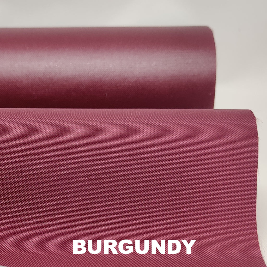 Burgundy medium weight nylon with PU coating